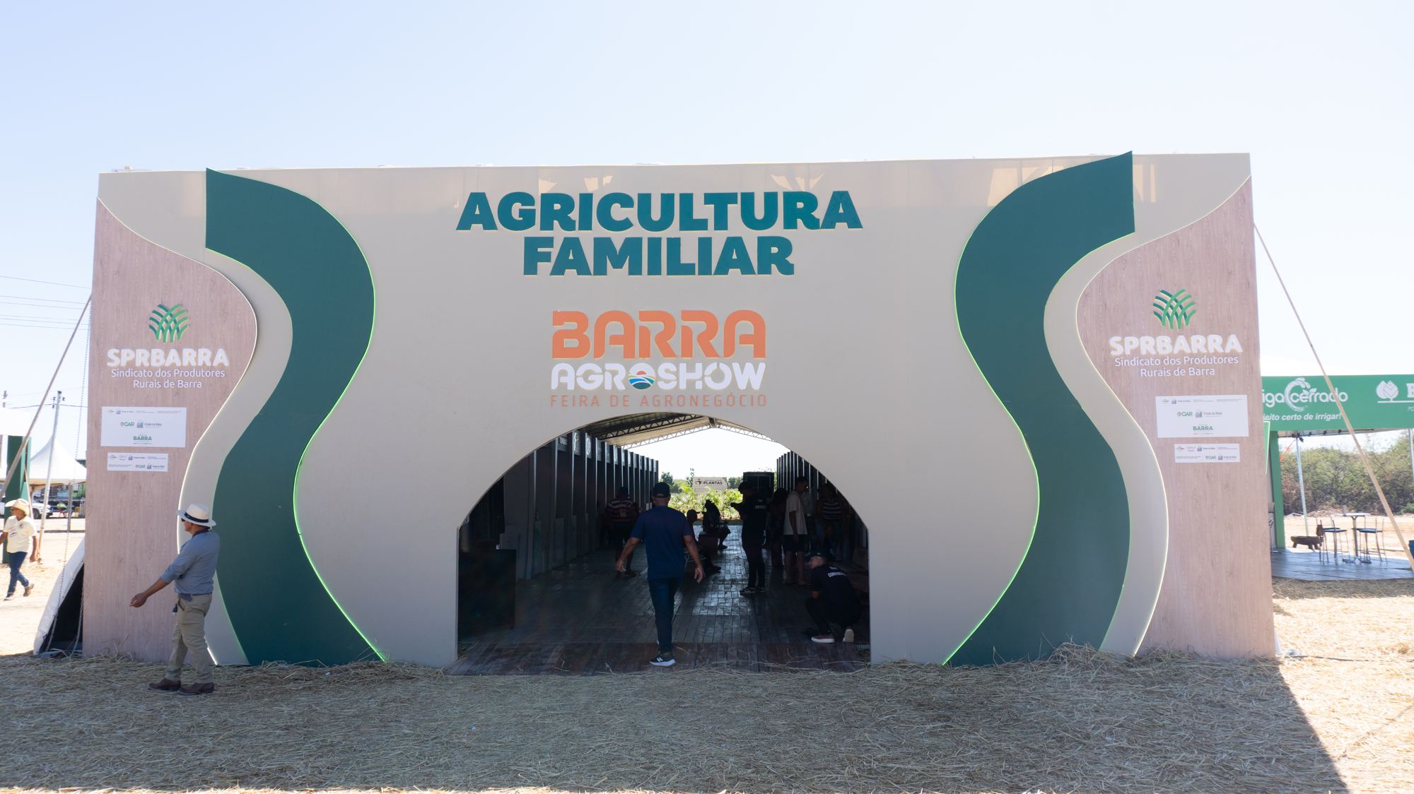 Pórtico do pavilhão Agricultura Familiar na Barra AgroShow