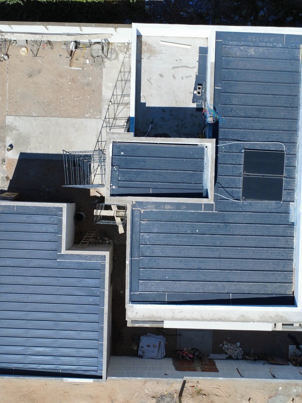 Obra da CS Engenharia vista de drone, em fase final de estrutura